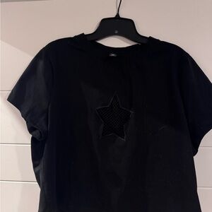 Black Star Cutout Women's Top